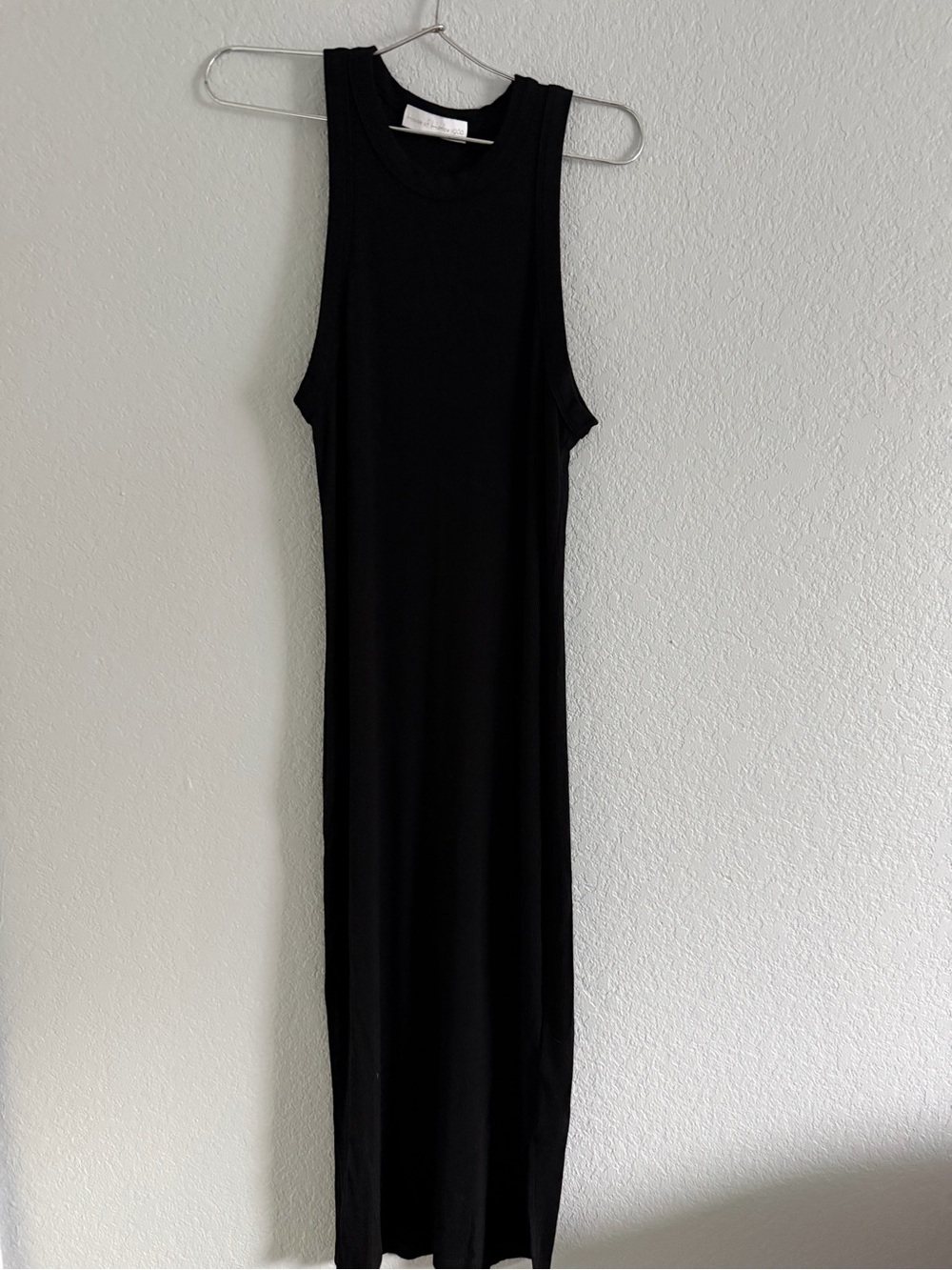 House of Harlow Sleeveless Black Maxi Dress - Classic Ribbed Tank Style